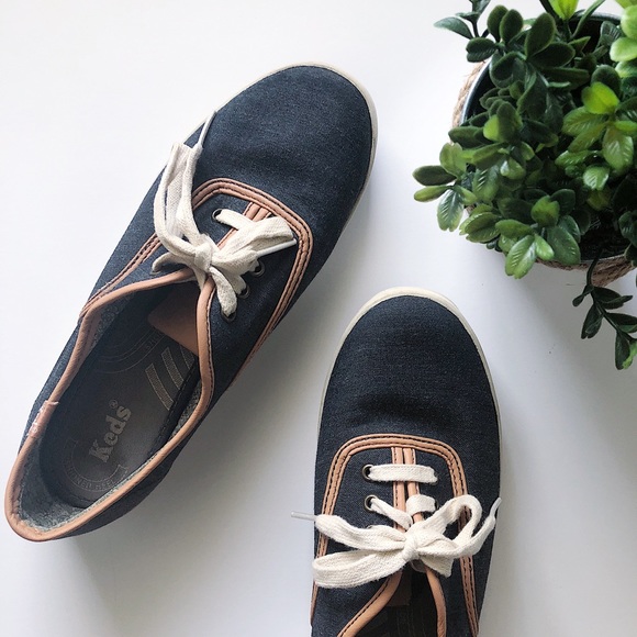 Keds Shoes - Keds Denim & Tan Tennis Shoes